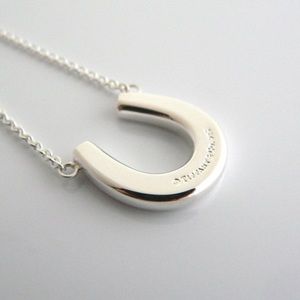 Tiffany and co horse shoe lucky necklace